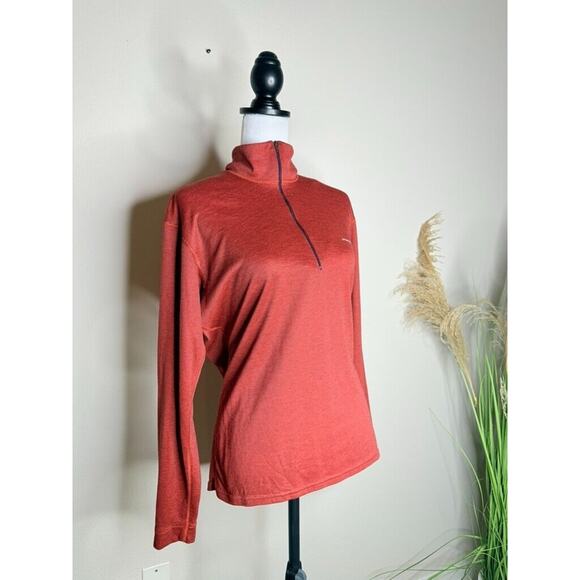 VTG Patagonia Capilene Lightweigh Quarter Zip-Neck Top M/L Red Baselayer USA - Picture 2 of 6